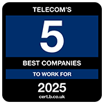 Telecom's 5 Best Companies to work for 2025. cert.b.co.uk